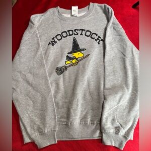 NWT Tillys RSQ Womens Witch Woodstock Peanuts Halloween Fleece Sweatshirt Size S